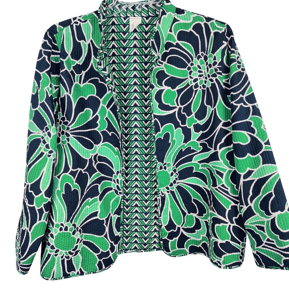 NWT Alfred Dunner Womens SZ 20 Greenwich Circle Jacket Multicolor Floral Mod